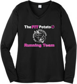 Sport-Tek Ladies L/S PosiCharge Competitor V-Neck Tee, Black